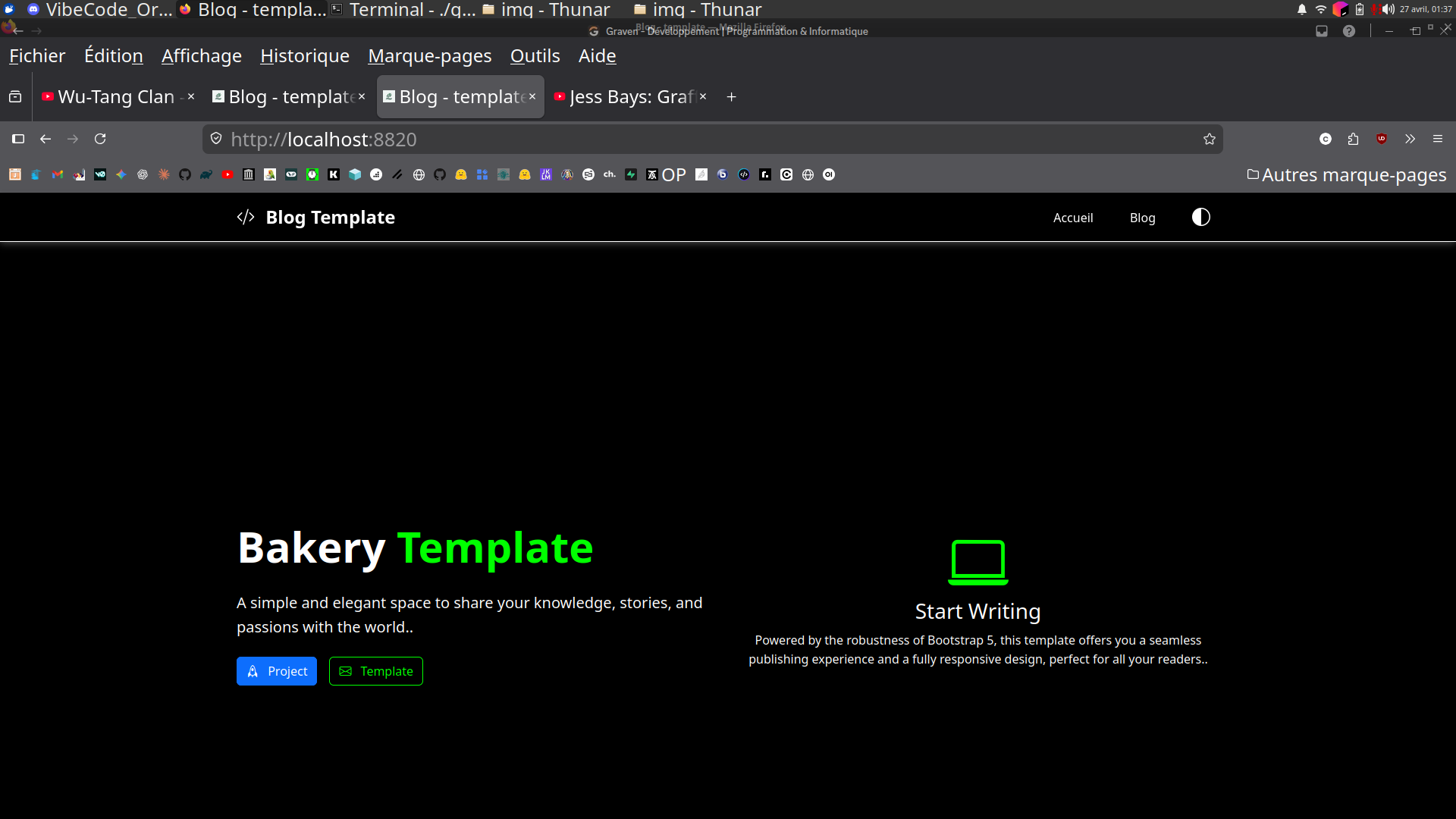 Rendu local - haut de page